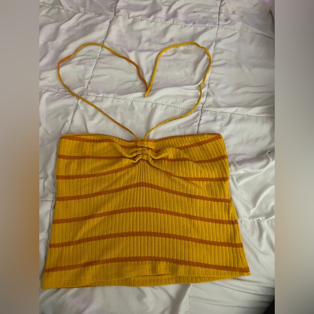 Zara Yellow and Orange Striped Camisole